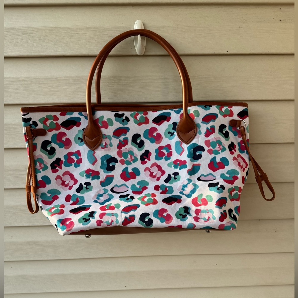 Colorful Leopard cheetah print bag travel vacation